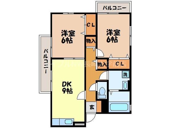 ウィルモア立岩Ａの物件間取画像